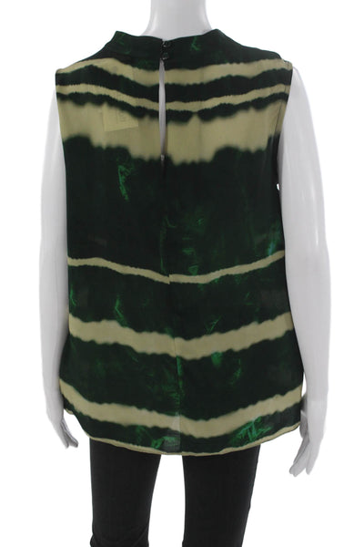 Iris Setlakwe Women Multicolor Striped Cowl Neck Sleeveless Basic Blouse Size 6