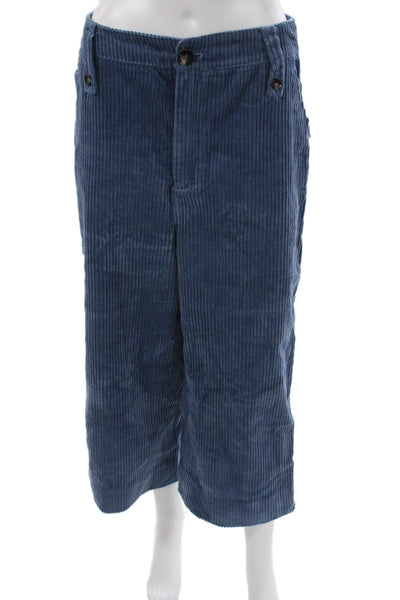 Zara Woman Womens Cropped Blue Pants Size L
