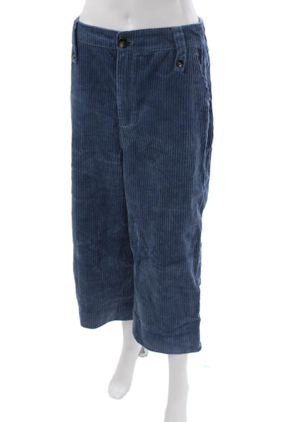 Zara Woman Womens Cropped Blue Pants Size L