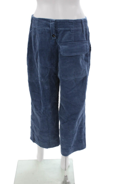 Zara Woman Womens Cropped Blue Pants Size L