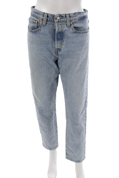 Levi Strauss & Co Womens Straight High Rise Blue Jeans Size 30