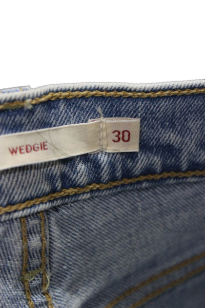 Levi Strauss & Co Womens Straight High Rise Blue Jeans Size 30