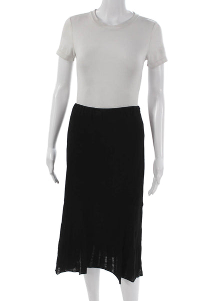 Stizzoli Women A-Line Skirt Black Midi Viscose Pull On Size S
