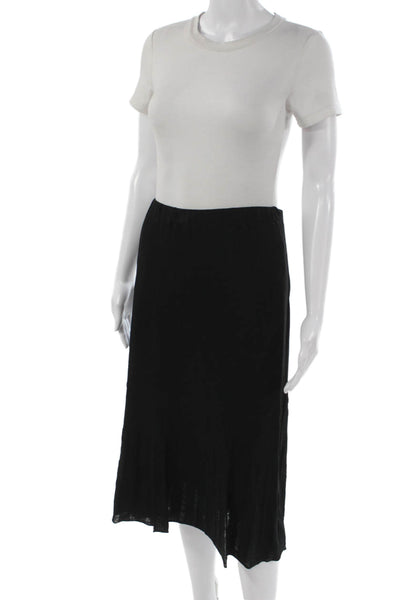 Stizzoli Women A-Line Skirt Black Midi Viscose Pull On Size S
