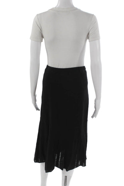 Stizzoli Women A-Line Skirt Black Midi Viscose Pull On Size S