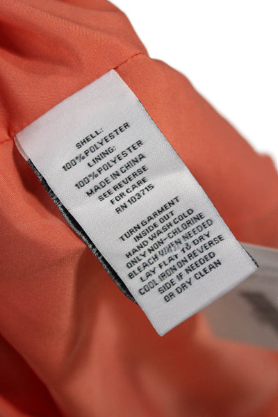 Nanette Nanette Lepore Women Fit & Flare Midi Dress Orange Sleeveless Size 10