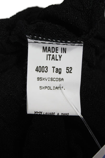 Stizzoli Women Tunic Black V-Neck Long Sleeve Pullover Solid Size S