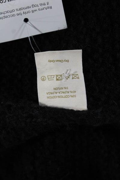Free People Womens Black V Neck Pullover Sweater Long Sleeve Size M