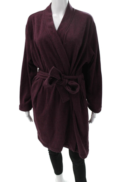 Ugg Womens Belted Night Robe Purple Cotton Blend Size Small