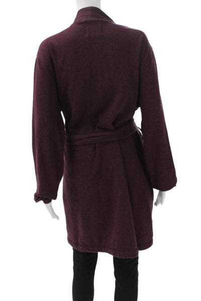 Ugg Womens Belted Night Robe Purple Cotton Blend Size Small