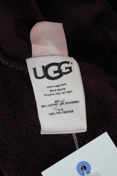 Ugg Womens Belted Night Robe Purple Cotton Blend Size Small