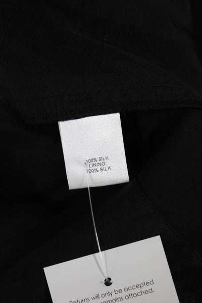 Michelle Mason Women Dress Pants Black Silk Zip Size 4