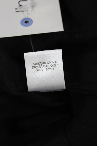 Michelle Mason Women Dress Pants Black Silk Zip Size 4