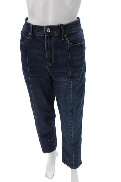Nicole Miller Women Straight Jeans Blue Cotton Blend High Rise Size 10