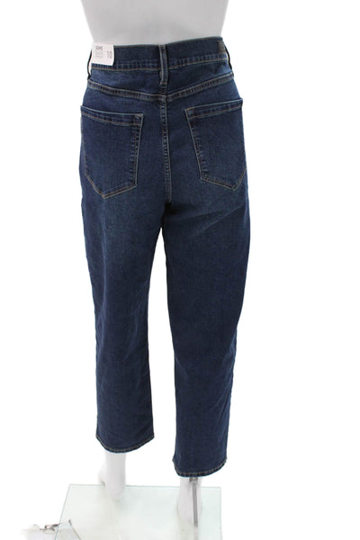 Nicole Miller Women Straight Jeans Blue Cotton Blend High Rise Size 10