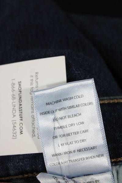 Nicole Miller Women Straight Jeans Blue Cotton Blend High Rise Size 10