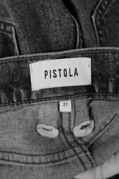 Pistola Womens Straight Gray High Rise Jeans Cotton Blend Size 27