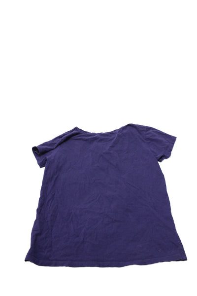 Bonpoint Girls Short Sleeve Scoop Neck Graphic Tee Shirt Purple Size 14