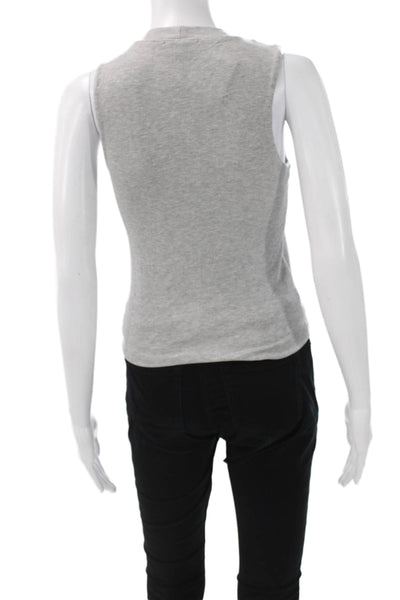 LNA Women Gray Basic Tank Sleeveless Crew Neck Pullover Rayon Spandex Size M