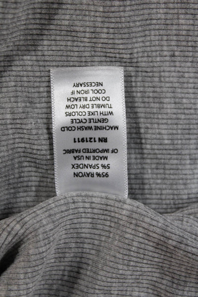 LNA Women Gray Basic Tank Sleeveless Crew Neck Pullover Rayon Spandex Size M