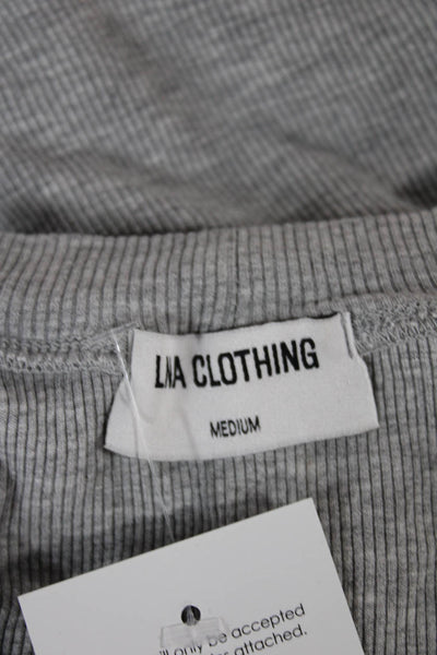 LNA Women Gray Basic Tank Sleeveless Crew Neck Pullover Rayon Spandex Size M