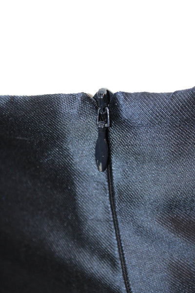 Style Paris Womens Cropped Cotton Pants Blue Zip Size M
