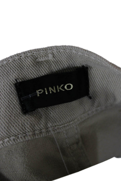 Pinko Womens Carpenter Pants Beige High Rise Zip 30in Inseam Size 44