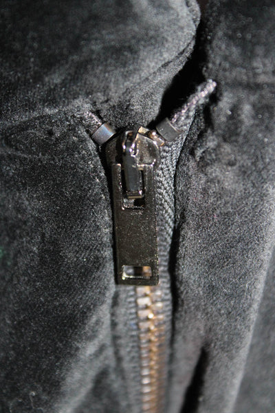 Etro Womens Jogger Pants Black 100% Cotton Solid Button Size 46