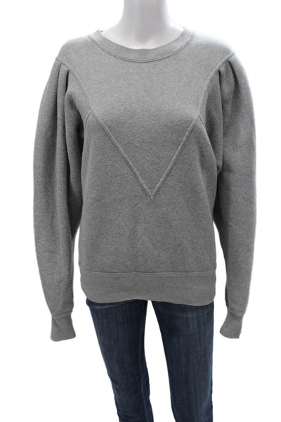 Isabel Marant Etoile Womens Basic Gray Long Sleeve Crew Neck Sweatshirt Size 40