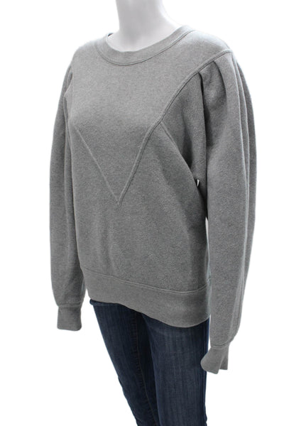 Isabel Marant Etoile Womens Basic Gray Long Sleeve Crew Neck Sweatshirt Size 40