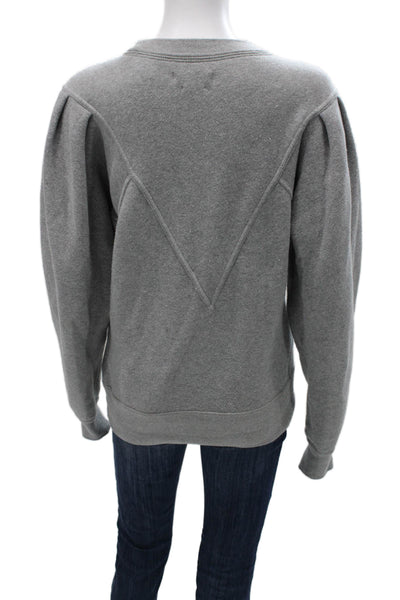 Isabel Marant Etoile Womens Basic Gray Long Sleeve Crew Neck Sweatshirt Size 40