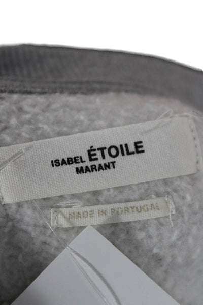 Isabel Marant Etoile Womens Basic Gray Long Sleeve Crew Neck Sweatshirt Size 40