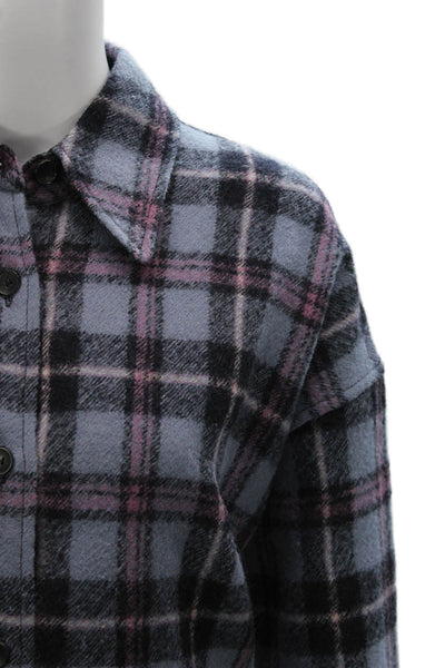 Isabel Marant Womens Multicolor Plaid Virgin Wool Button Basic Jacket Size 36