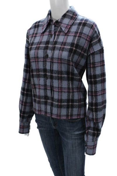 Isabel Marant Womens Multicolor Plaid Virgin Wool Button Basic Jacket Size 36