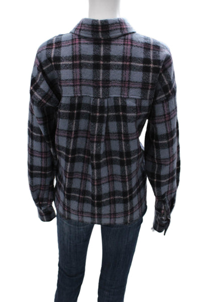 Isabel Marant Womens Multicolor Plaid Virgin Wool Button Basic Jacket Size 36