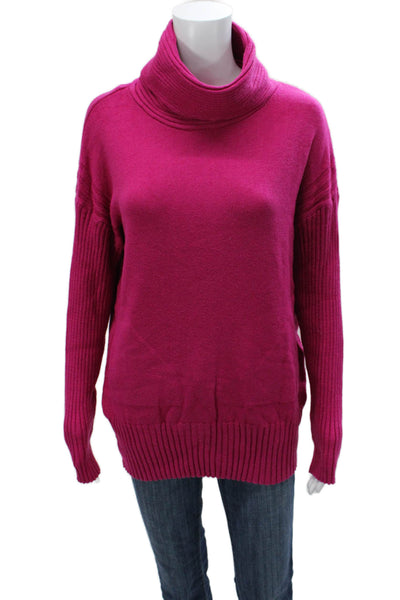 Renuar Womens Pullover Cowl Neck Sweater Pink Long Sleeve Size L