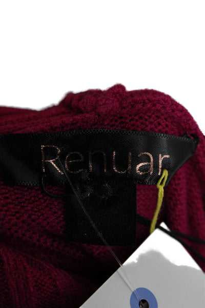Renuar Womens Pullover Cowl Neck Sweater Pink Long Sleeve Size L