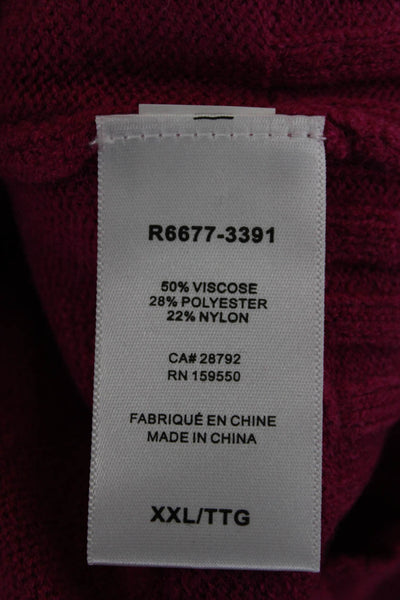 Renuar Women Pink Turtleneck Pullover Long Sleeve Size 2XL