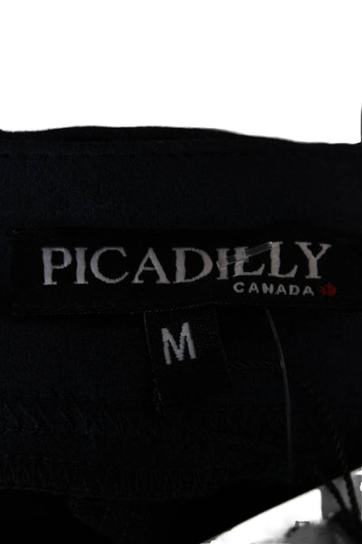 Picadilly Womens Dress Pants Blue Pull On Polyester Spandex Size M