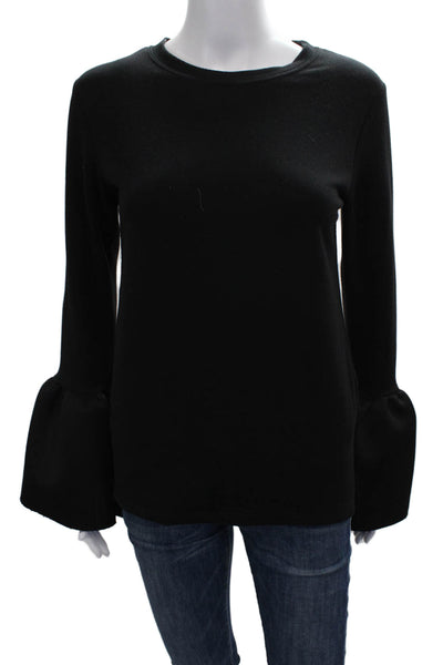 Style Mafia Womens Black Polyester Long Sleeve Round Neck Blouse Size M