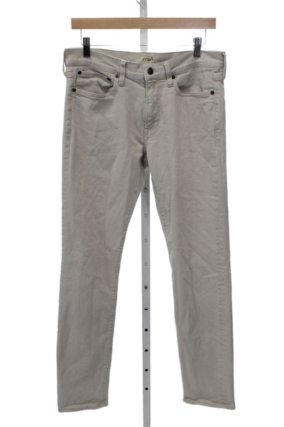 J Crew Mens Tapered Beige Denim Jeans Size 31