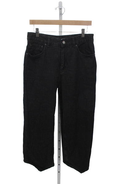 Maison Margiela Womens Cropped Jeans Black Denim High Rise 24in Size 6
