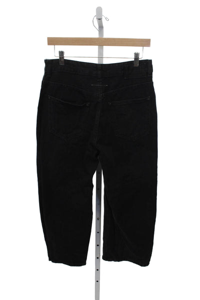 Maison Margiela Womens Cropped Jeans Black Denim High Rise 24in Size 6