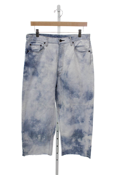 Bassike Women Denim Shorts Blue Cotton High Rise Inseam 24 Size 30