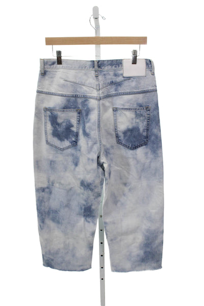 Bassike Women Denim Shorts Blue Cotton High Rise Inseam 24 Size 30