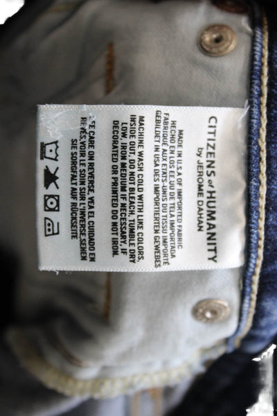 Citizens of Humanity Women Tapered Jeans Blue Cotton Mid Rise Size 27