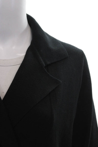 Lacoste Womens Basic Jacket Black Cotton Button Front Size S