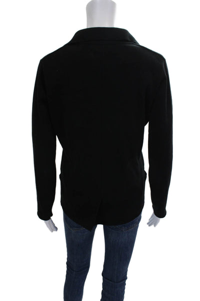 Lacoste Womens Basic Jacket Black Cotton Button Front Size S
