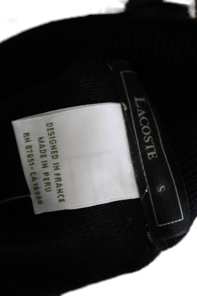 Lacoste Womens Basic Jacket Black Cotton Button Front Size S