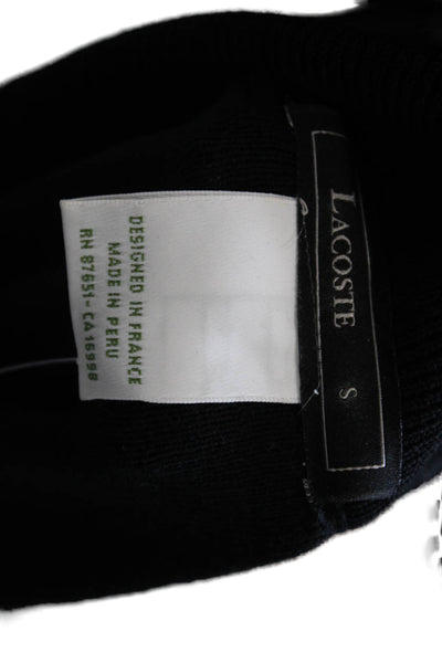 Lacoste Womens Basic Jacket Black Cotton Button Front Size S